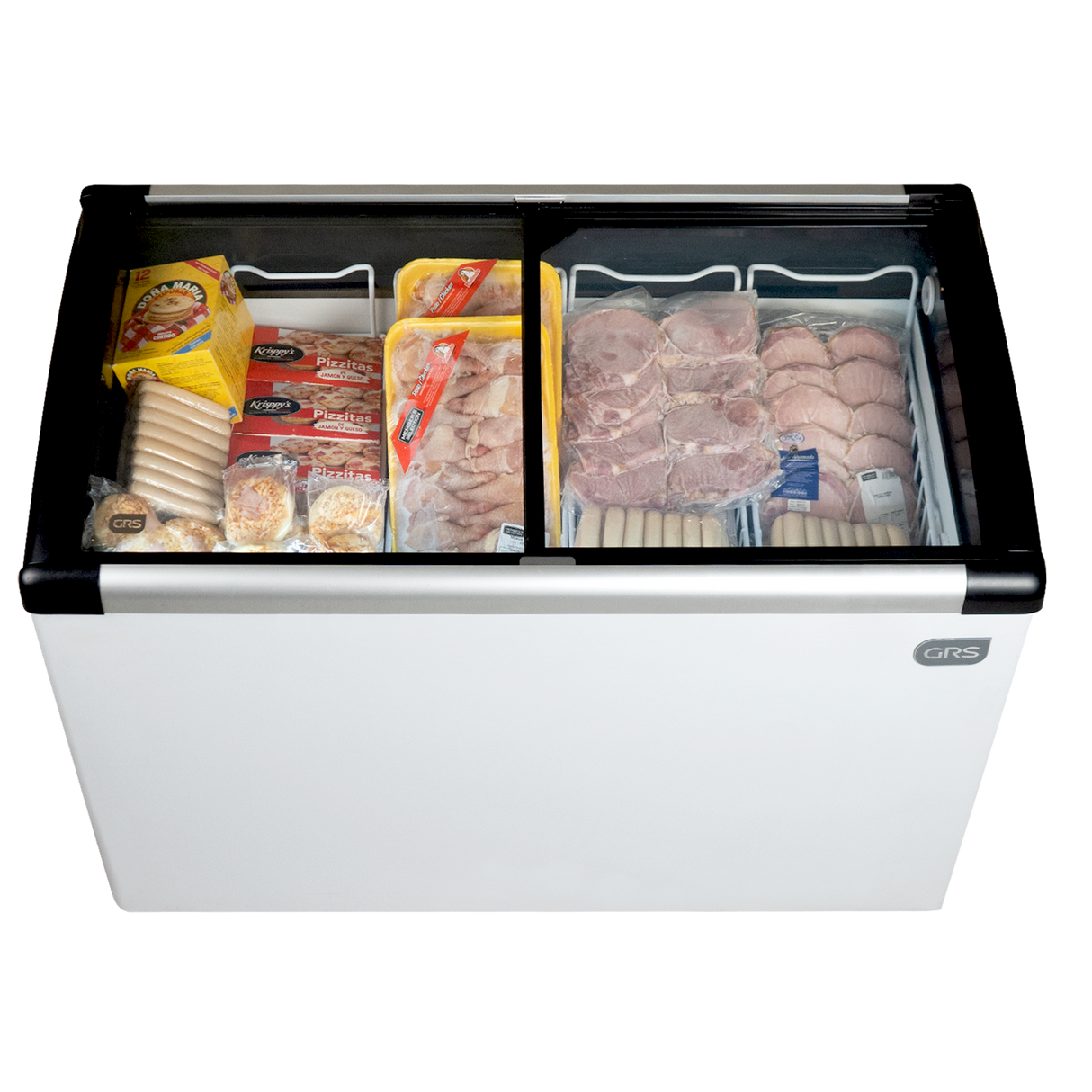 Glass Door Chest Freezer 6.92 CU