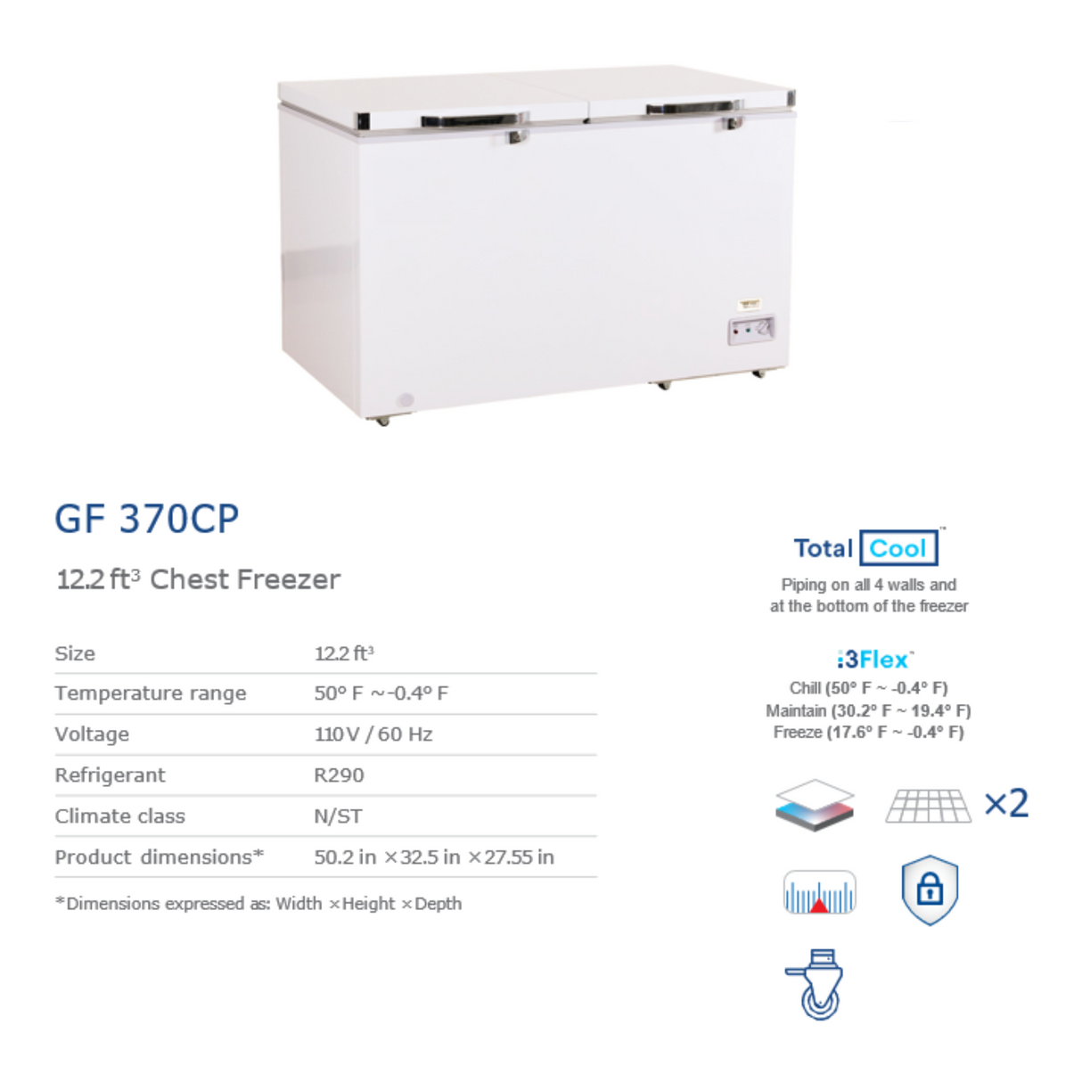 Chest Freezer 12.18 CU